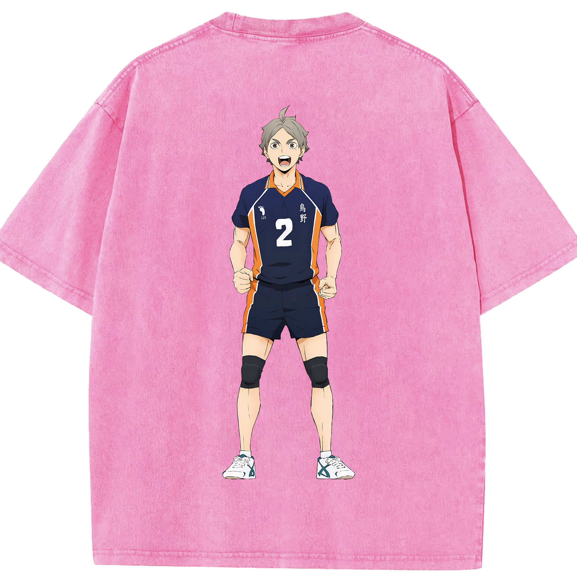 （画像用） ハイキュー!! Haikyu!! 綿100% ヴィンテージ風 半袖Tシャツ（背面プリント）